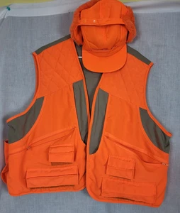Chaleco de Caza Cargador Frontal Naranja Deportivo De Colección con Sombrero Forrado Talla XXL - Imagen 1 de 14