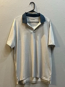 Bonobos Golf Standard Fit Gray Polo with Blue Collar, Mens Size Large - Picture 1 of 6