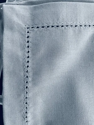 Threshold Target  100% Cotton Napkins 20” Hemstitch Blue / Pioneer Sage Set Of 4 - Image 1 of 4