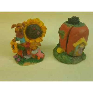 Figuras de Pascua de flores y manzanas hogares ocultos KE270 - Imagen 1 de 10