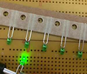 3mm Emerald Green Indicator LED Temic TLHP4200AS12Z 560nm 7mcd 45° Multi Qty - Picture 1 of 1