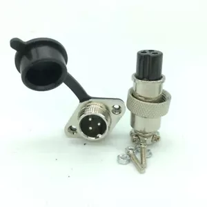 2 sets GX12 2-hole diamond 3 Pin aviation plug Socket dust cover Cable Connector - Picture 1 of 8