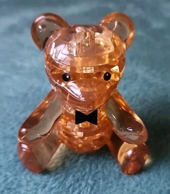 Teddy Bear Crystal Puzzle 3D Jigsaw Puzzle Gold Bear Figure Animals Build Gifts - Image 1 of 4