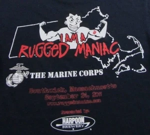 Camiseta The Marine Corps I'm A Rugged Maniac Rugged Maniac 5K Obstacle SS Talla S - Imagen 1 de 7