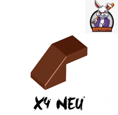 Lego® ● 4x 2x1 Slope 45 Cutout ● Dachstein ● Reddish Brown ● Braun ● 28192 ● Neu