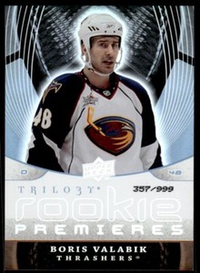 2008-09 Upper Deck Trilogy Boris Valabik Rookie /999 Atlanta Thrashers #159 R73