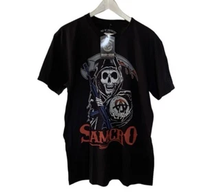 Sons of Anarchy SAMCRO Black T Shirt Men’s Size Medium Biker Crew Neck Edgy - Picture 1 of 10