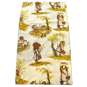 Vtg Holly Hobbie Fabric 4+ YDs Manes Fall Autumn Colors Upholstery Weight - Picture 1 of 11