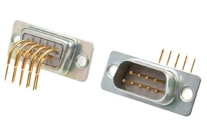 Enchufe conector D-sub PCB único ángulo recto RS PRO 9 vías, paso de 2,74 mm - Imagen 1 de 1