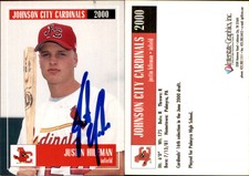 Justin Hileman Signed 2000 Johnson City Cardinals #NNO Card *Autograph Den* Auto