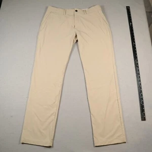 Kjus Ike Pants Mens 35x32 Beige Chino Regular Fit Performance Golf - Picture 1 of 17