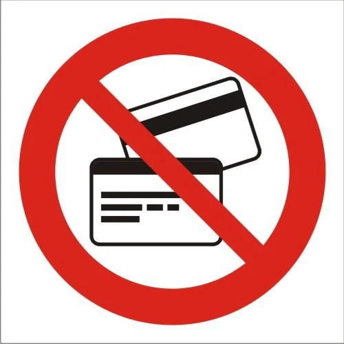 DITGENS Keine Annahme von Kreditkarten - Aufkleber Sticker in 3 Größen Nr. 1381