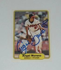 ANGEL MORENO SIGNED AUTO'D 1982 FLEER CARD #469 ANAHEIM ANGELS LOS ANGELES MEX - Picture 1 of 2