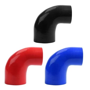 90 Degree Elbow Silicone Hose Pipe Intercooler Coupler Turbo 8-102mm BK/RD/BU - Picture 1 of 11
