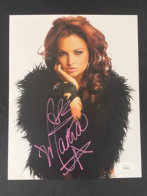 Foto firmada automáticamente por Maria Kanellis WWE Diva Impact Wrestling Playboy 8x10 certificado de autenticidad JSA Foto 1 de 4
