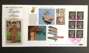 GB Benham 1990 4 London Life Prestige Booklet Panes on 4 First Day Covers - Bild 1 von 4