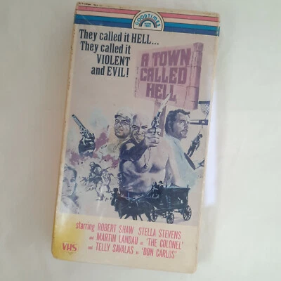 SEALED NEW A Town Called Hell VHS VCR Video Tape Telly Savalas - FADED WEAR - Image 1 of 4