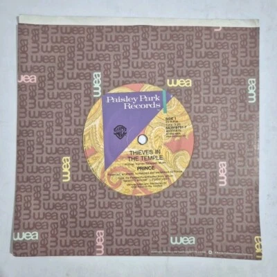 PRINCE - 'Thieves In The Temple' 7" disco de vinil single 1990 PAISLEY PARK RECORD - Imagem 1 de 4