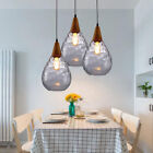 Glass Pendant Light Kitchen Chandelier Lighting Wood Lamp Home Ceiling Lights Au