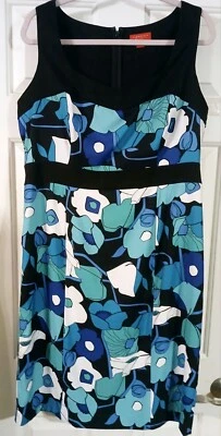 Vestido para mujer Signature By Sangria talla grande sin mangas estampado floral talla 16 Foto 1 de 3