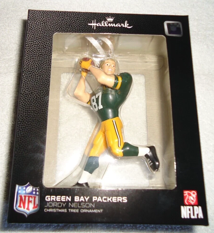 GREEN BAY PACKERS JORDY NELSON 2017 HALLMARK ORNAMENT NEW IN BOX - Image 1 of 4