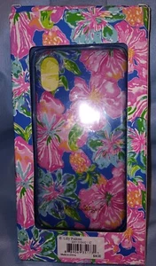 Lilly Pulitzer PHONE CASE FOR iPhone X Pink/Blue JUNGLE UTOPIA NEW IN CASE! - Photo 1 sur 4