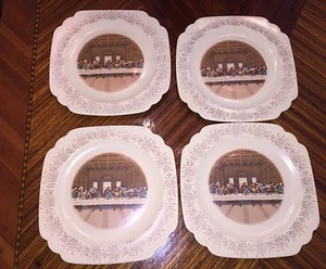 The Lord's Supper 1st Edition Plates Sander's Mfg. Co./23K Gold Trim USA - Picture 1 of 8