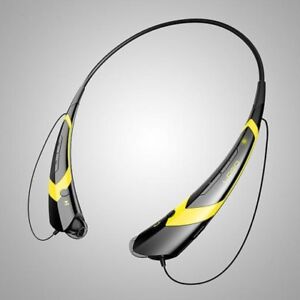WIRELESS BLUETOOTH STEREO SPORT HEADPHONES/EARBUDS IN WHITE & GOLD -LOOK!