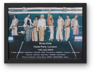 Stray Kids Hyde Park BST Setlist Poster A1-5 Frame Option London K Pop Korea - Imagen 1 de 4