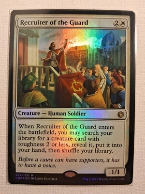 MTG - Foil Recruiter of the Guard - Conspiracy 2 - NM - Eternal - Free Shipping! - Image 1 of 2