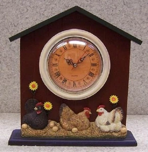Reloj Barnyad Pollos Mesa Estante Abriga Escritorio NUEVO - Imagen 1 de 1