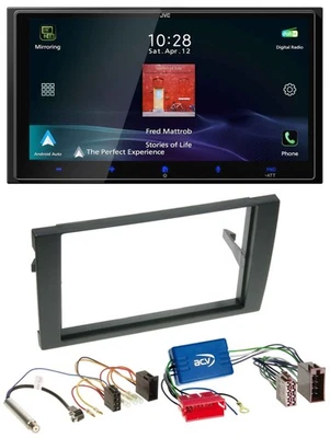 JVC USB Bluetooth 2DIN DAB MP3 Autoradio für Audi A4 B6 B7 01-08 Aktivsystem Min - Bild 1 von 4