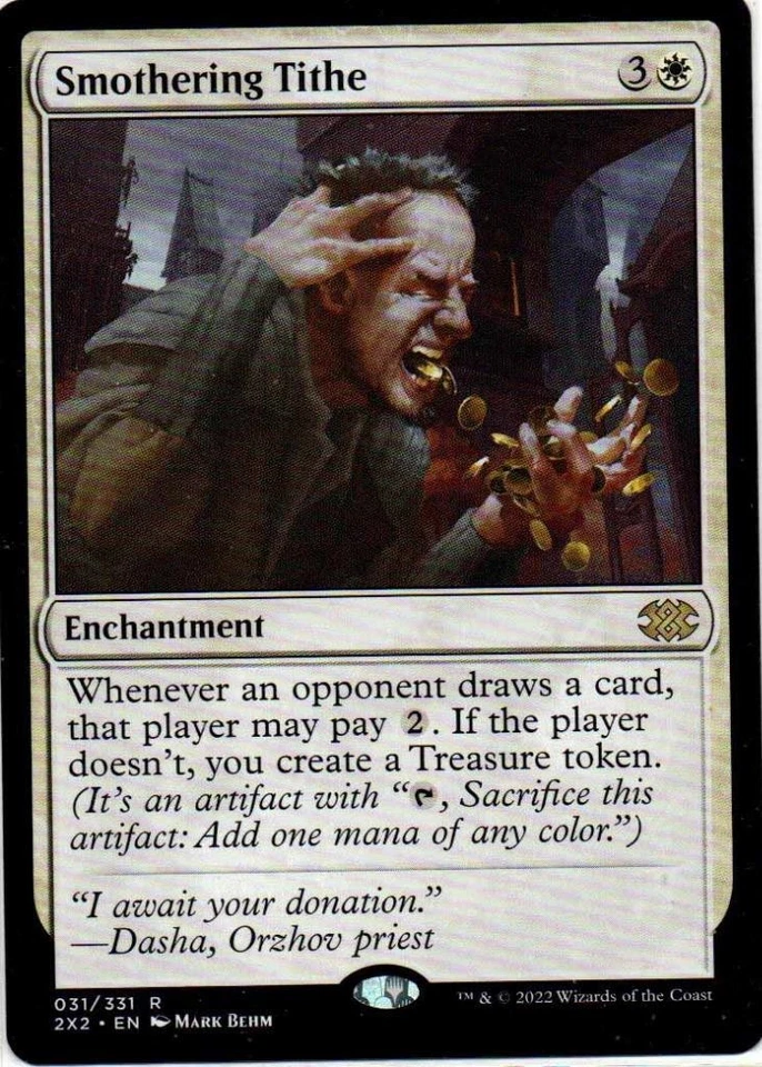 MTG: Double Masters 2022: Smothering Tithe: Lightly Played Condition - Image 1 of 1