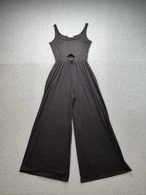 Elle Womens Jumpsuits XL Sleeveless Scoop Neck Keyhole Wide Straight Leg Chic - Image 1 of 4
