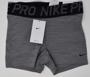 Nike Pro Damen Dri-Fit 3" Trainingsshorts grau schwarz AO9977-063 Medium - Bild 1 von 4