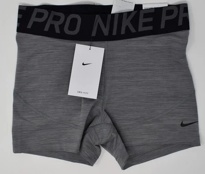 Shorts de treino Nike Pro feminino Dri-Fit 3" cinza preto AO9977-063 médio - Imagem 1 de 4