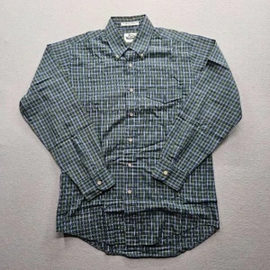 Woolrich Herren Gr. Medium grün blau gelb kariert Langarm Button Down Hemd - Bild 1 von 10
