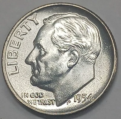 1954 Silver Roosevelt Dime BU Uncirculated - Image 1 of 2