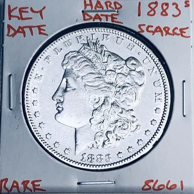 1883 S MORGAN SILVER DOLLAR HI GRADE GENUINE U.S. MINT RARE KEY COIN 8661 - Image 1 of 3