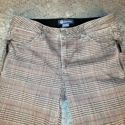 Pantalones al tobillo Democracy Ab Solution para mujer 12 grises a cuadros elásticos cónicos 33x30 Foto 1 de 4