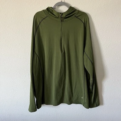 Camisa Nordic Track 1/4 Cremallera Capucha Verde Manga Larga Para Hombre Talla XXL Foto 1 de 4