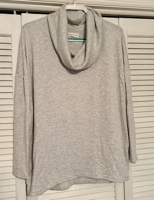 Top LOFT Lou & Grey Signature Capucha Suave Cuello Gris Jaspeado Talla XL  Foto 1 de 2