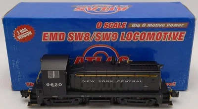 Atlas 6105-2 O NYC EMD SW8 Diesel Locomotive #9620 (3-Rail) EX/Box - Image 1 of 4