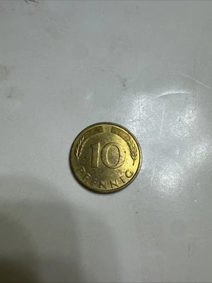 Antigua moneda Alemania - 1991 10 peniques - Se vende como está Foto 1 de 4