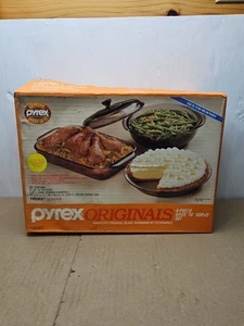 NOS Vintage Pyrex Originals Fireside Bake N' Serve 4 Pc Set FACTORY SEALED! - Picture 1 of 11