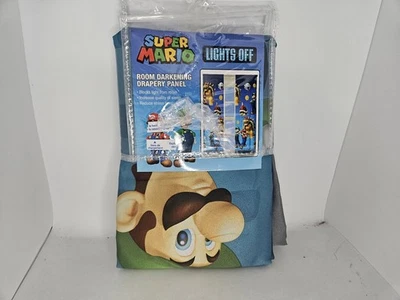 Super Mario Lights Off room darkening drapery panel 42 in x 63 in Nintendo - Image 1 of 4