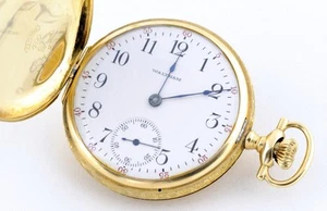 03478 Waltham. Men's Pocket Watch, Saboneta. Circa 1914. 14k gold. - Picture 1 of 7