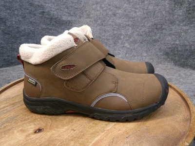 Keen Kootenay III Kid Chelsea ботинки Sz 6 коричневый кожаный скольжения на середине верха круглый носок - Изображение 1 из 4