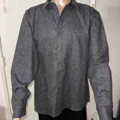 Pendleton Trail Mens XL Long Sleeve Button Front Shirt Gray Elbow Patches - Image 1 of 4