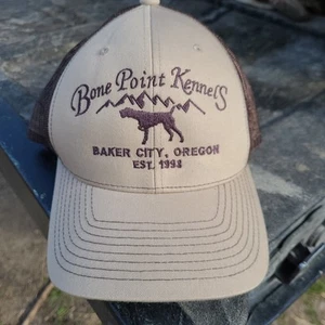 "Richardson 112 Cap nice New Clean Adjustable "Bone Point Kennels" Oregon Brown - Picture 1 of 5